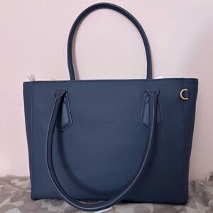 DAGNE DOVER Ash Blue Bag Signature tote NWT
